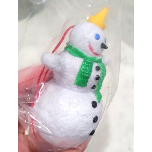 Vintage Jack in the Box Meal Toy 90's Snowman Christmas Ornament - Picture 3 of 3